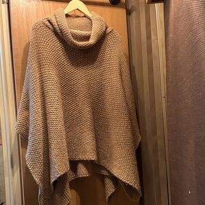 Italian knit wool poncho